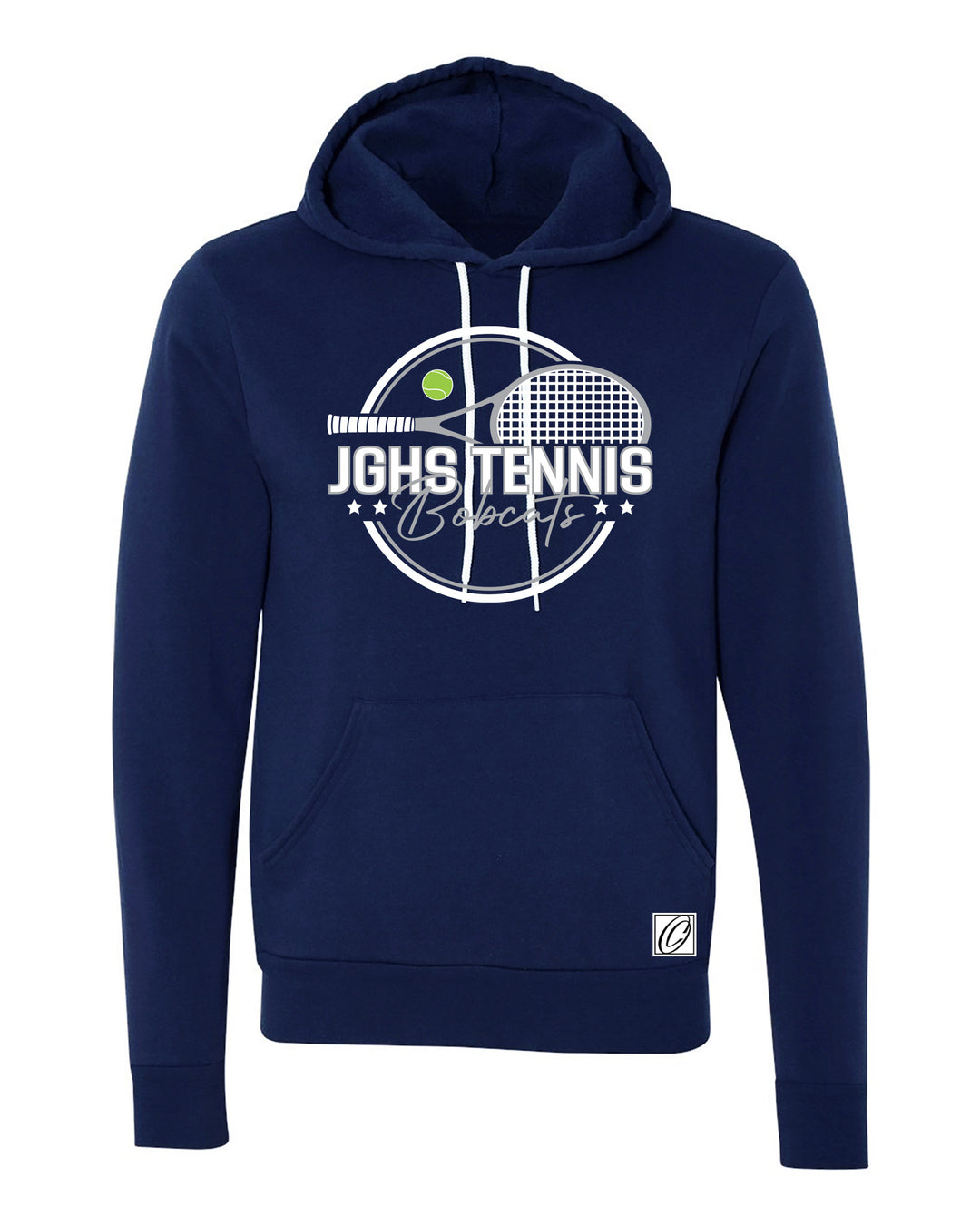 Adult - John Glenn Bobcats Varity Boys Tennis - 2026 - Bella Canvas Sponge Fleece Pullover Hoodie
