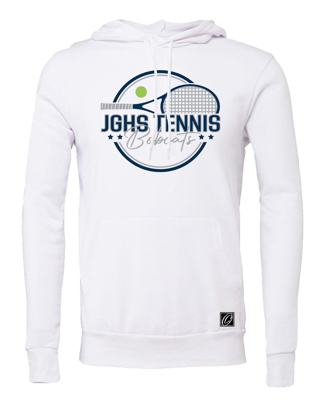 Adult - John Glenn Bobcats Varity Boys Tennis - 2026 - Bella Canvas Sponge Fleece Pullover Hoodie