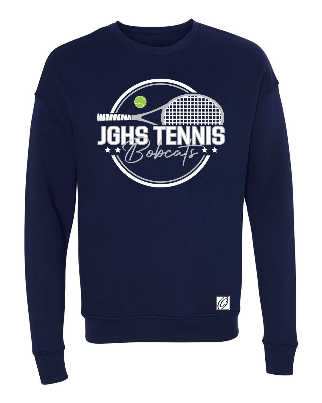 Adult - John Glenn Bobcats Varity Boys Tennis - 2026 - Bella Canvas Sponge Fleece Drop Shoulder Crewneck Sweatshirt