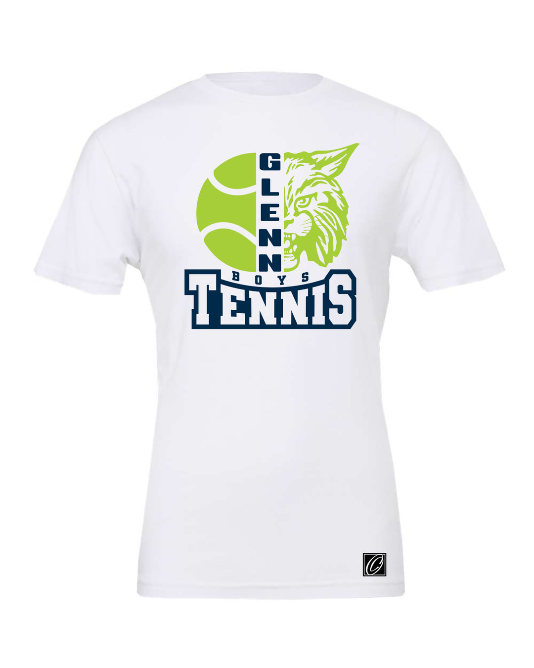 Adult - John Glenn Bobcats Varity Boys Tennis - 2025 - Bella Canvas Heather CVC Crewneck Short Sleeve Tee