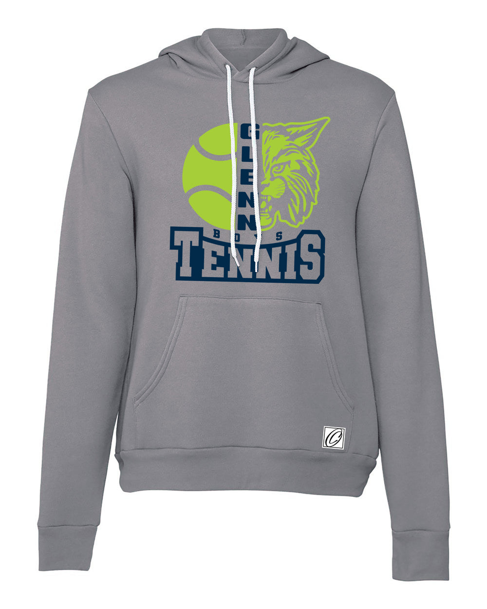 Adult - John Glenn Bobcats Varity Boys Tennis - 2025 - Bella Canvas Sponge Fleece Pullover Hoodie