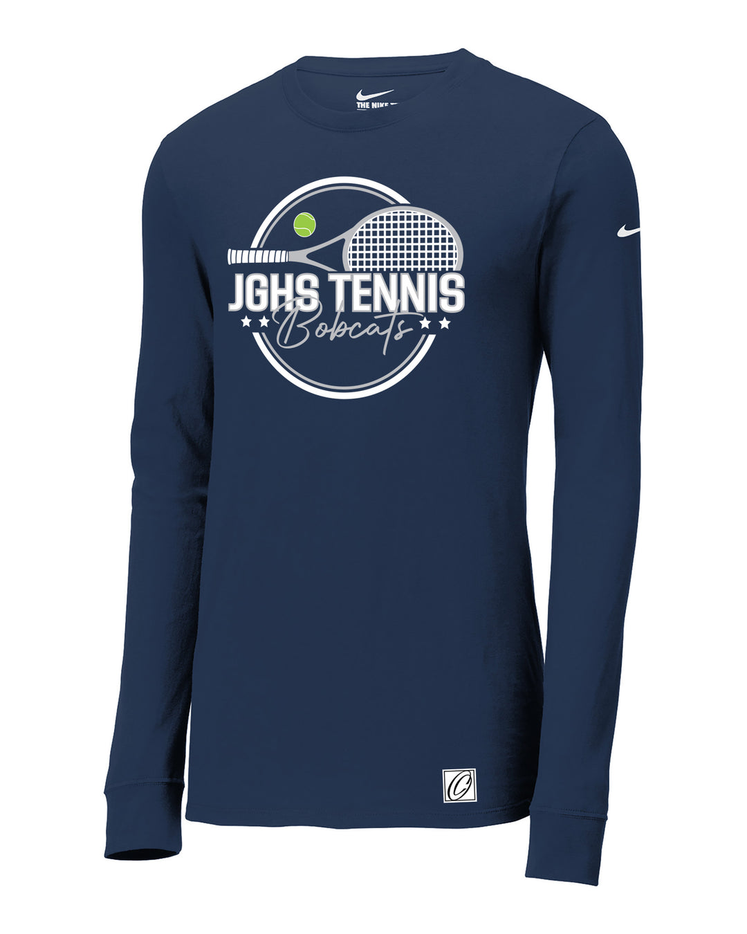 Adult - John Glenn Bobcats Varity Boys Tennis - 2026 - Nike Dri-FIT Cotton-Poly Long Sleeve Tee