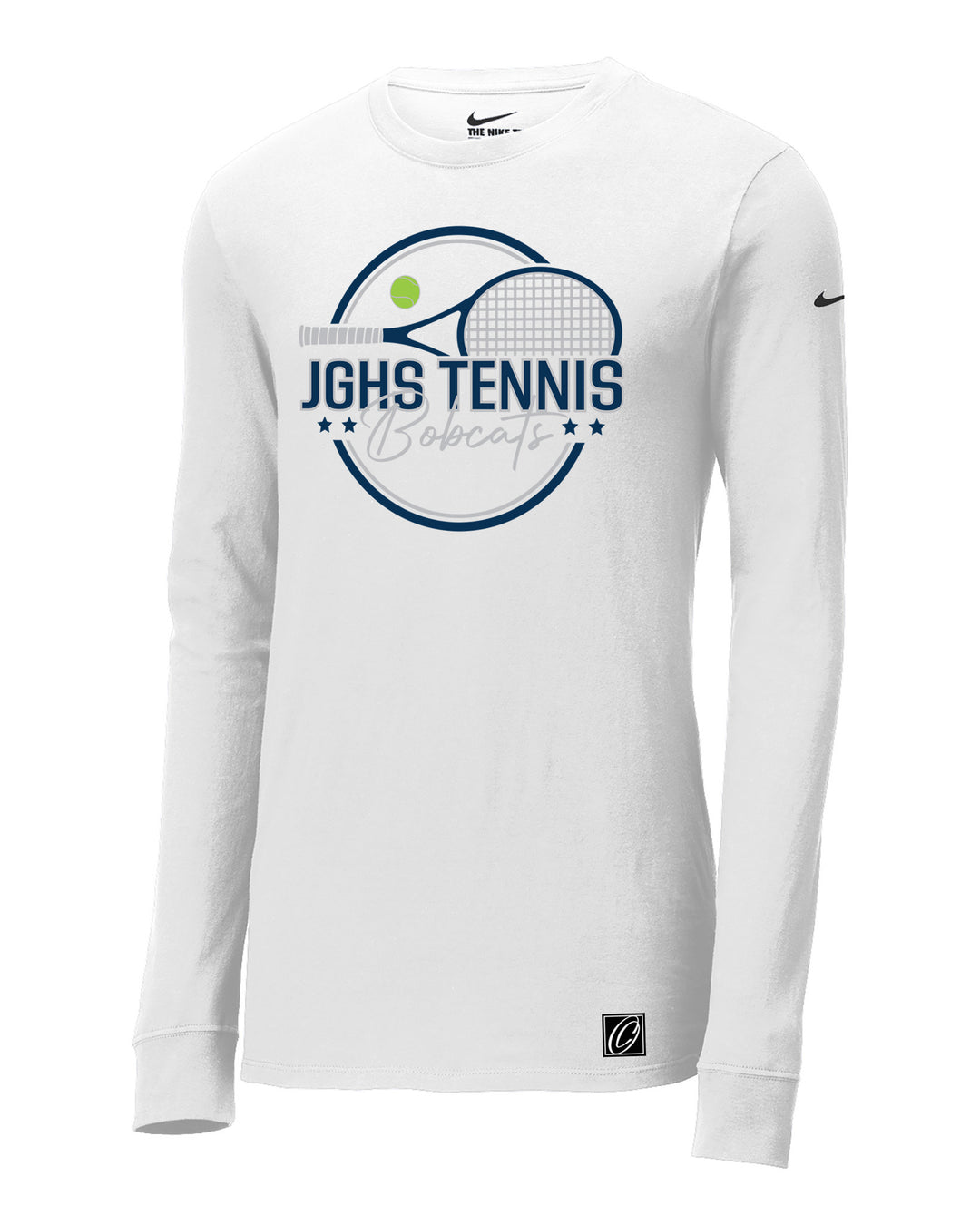 Adult - John Glenn Bobcats Varity Boys Tennis - 2026 - Nike Dri-FIT Cotton-Poly Long Sleeve Tee