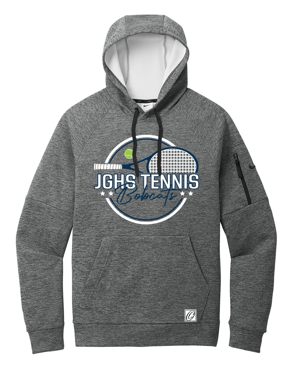 Adult - John Glenn Bobcats Varity Boys Tennis - 2026 - Nike Therma-FIT Pocket Pullover Fleece Hoodie