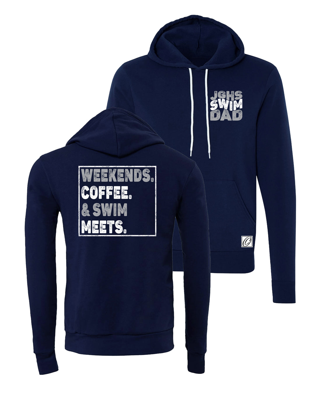 Adult - John Glenn Bobcats - JGHS Swim Mom/Dad - Bella Canvas Sponge Fleece Pullover Hoodie