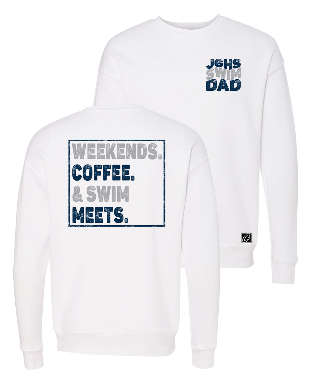 Adult - John Glenn Bobcats - JGHS Swim Mom/Dad - Bella Canvas Drop Shoulder Crewneck Sweatshirt