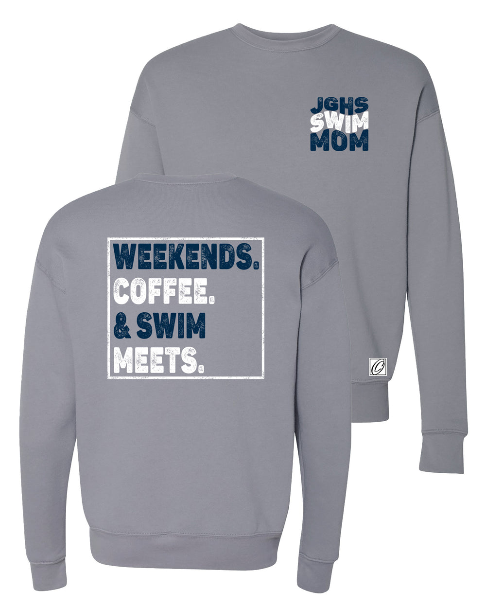 Adult - John Glenn Bobcats - JGHS Swim Mom/Dad - Bella Canvas Drop Shoulder Crewneck Sweatshirt