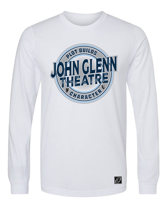 John Glenn Bobcats - Theatre - Plot Builds Character - Bella Canvas Heather CVC Crewneck Long Sleeve Tee