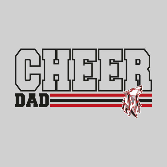 Jefferson Middle School - Cheer - Cheer Dad - Outlined Cheer with Color Bars