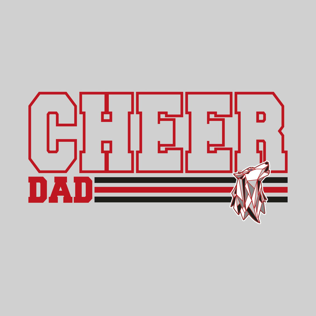 Jefferson Middle School - Cheer - Cheer Dad - Outlined Cheer with Color Bars