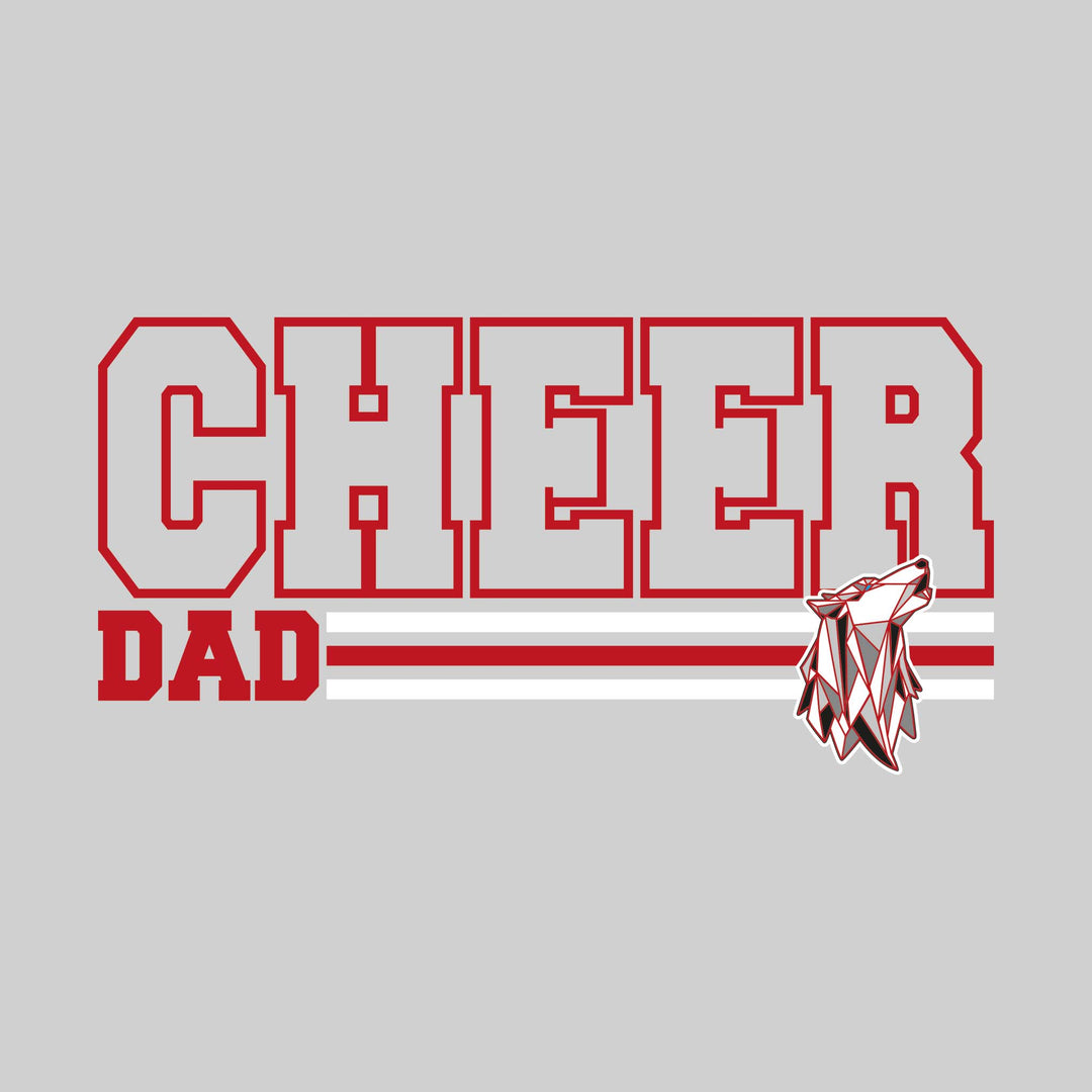 Jefferson Middle School - Cheer - Cheer Dad - Outlined Cheer with Color Bars