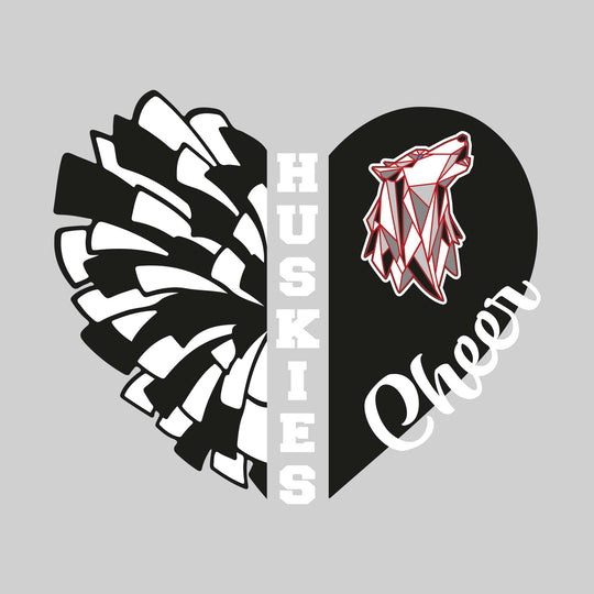 Jefferson Middle School - Cheer - Cheer Heart with Mascot