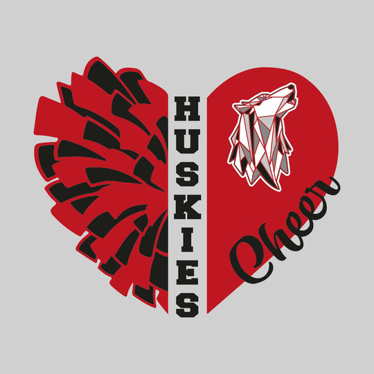 Jefferson Middle School - Cheer - Cheer Heart with Mascot