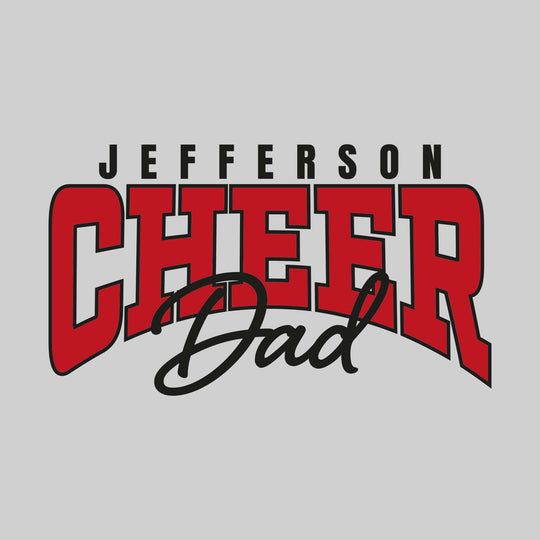 Jefferson Middle School - Cheer - Jefferson Cheer Dad - Arched Text