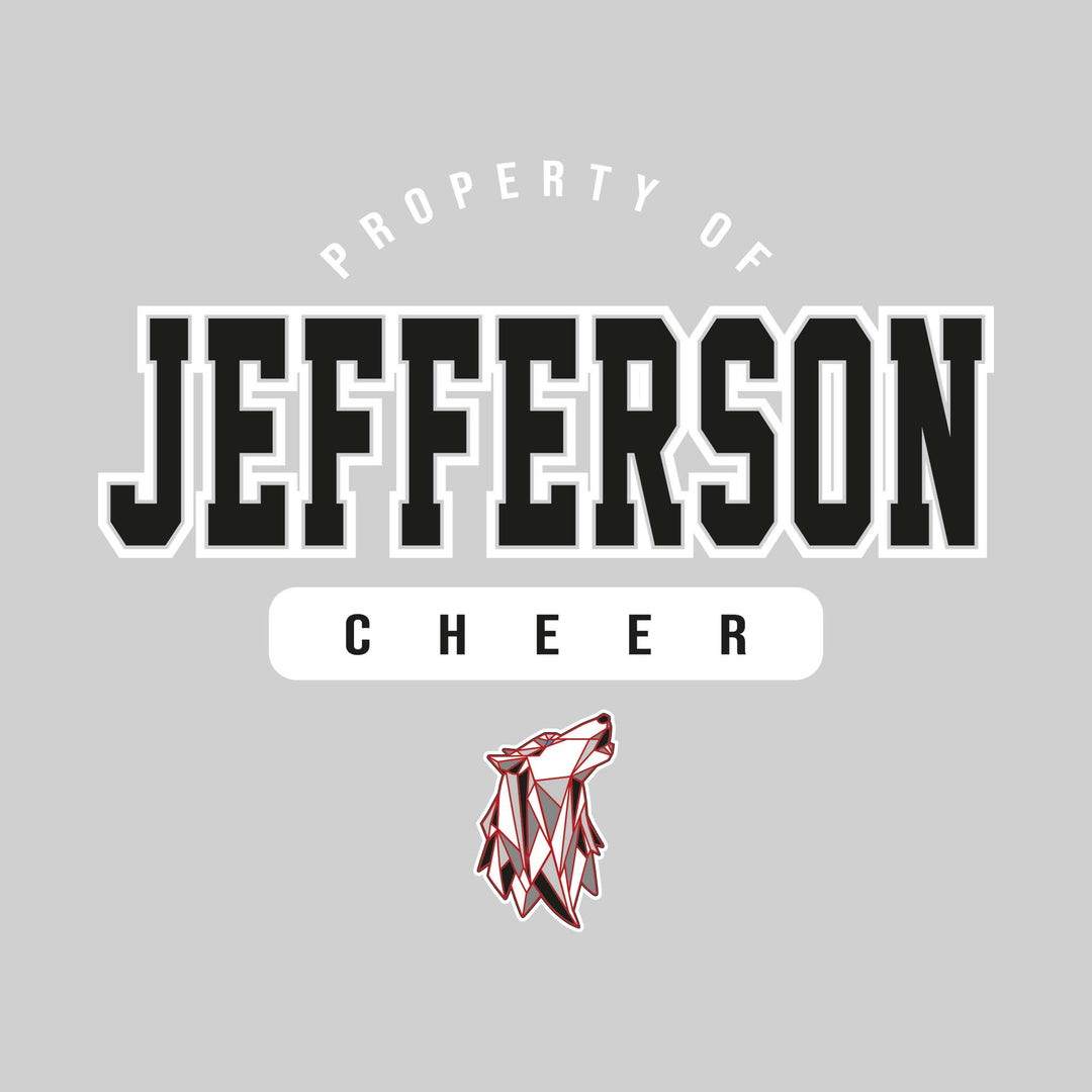 Jefferson Middle School - Cheer - Property of Jefferson Cheer with Lower Mascot