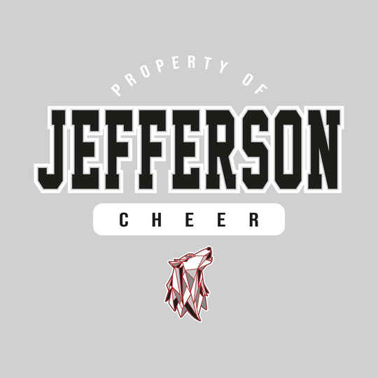 Jefferson Middle School - Cheer - Property of Jefferson Cheer with Lower Mascot