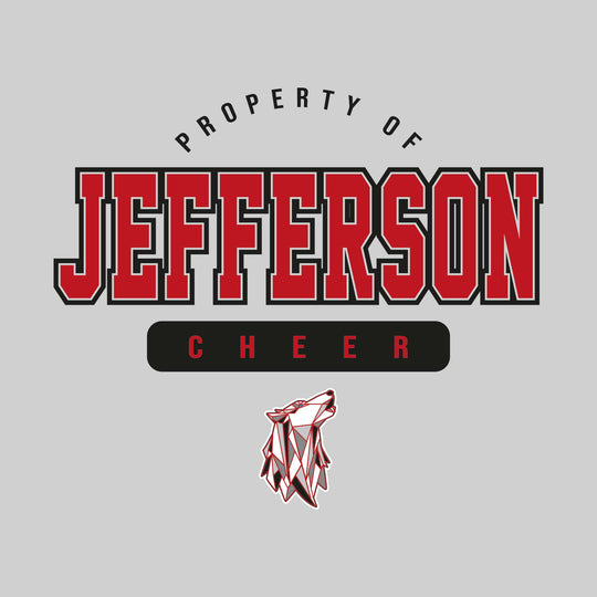Jefferson Middle School - Cheer - Property of Jefferson Cheer with Lower Mascot