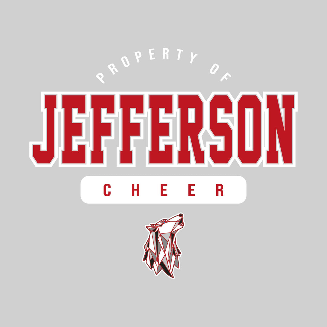 Jefferson Middle School - Cheer - Property of Jefferson Cheer with Lower Mascot