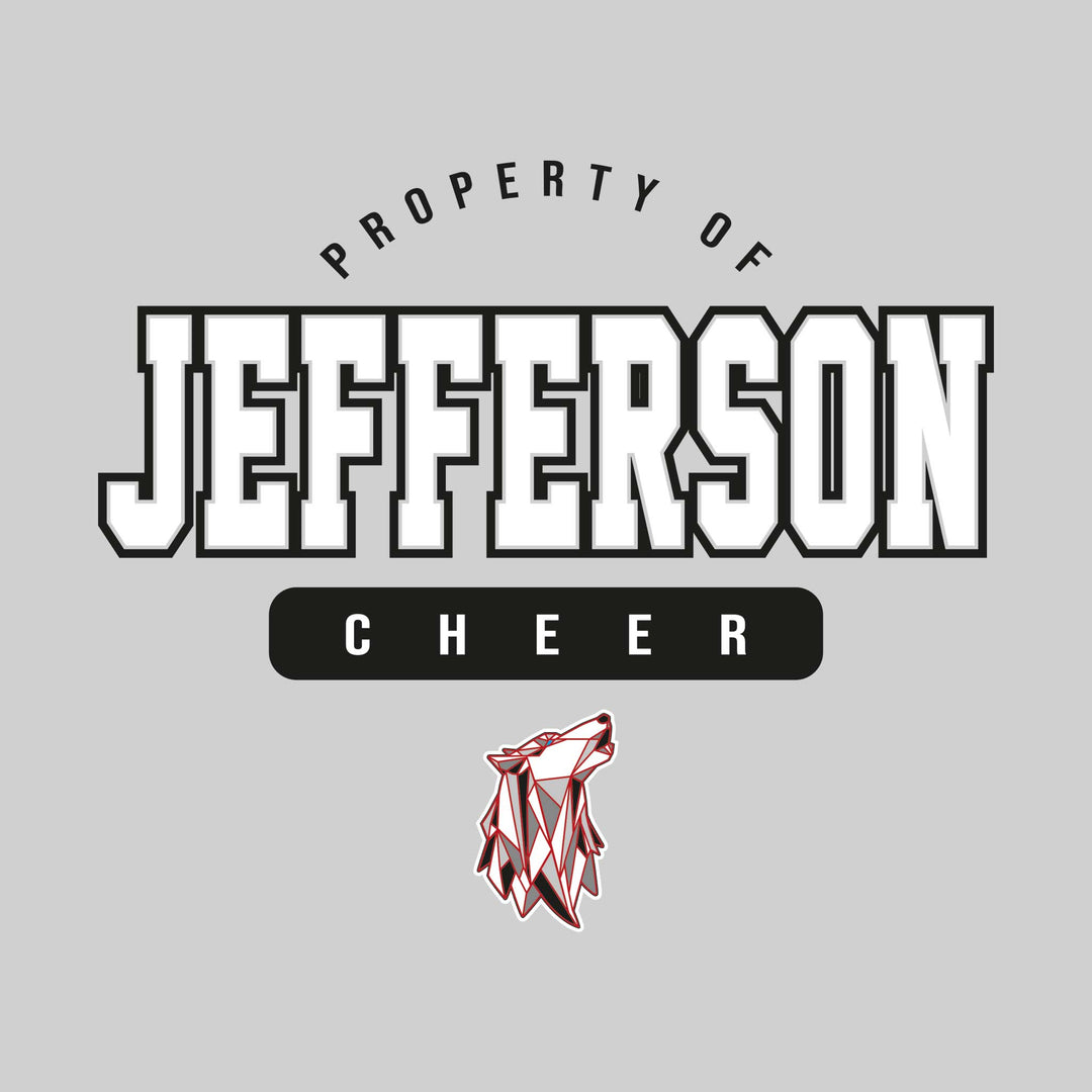 Jefferson Middle School - Cheer - Property of Jefferson Cheer with Lower Mascot