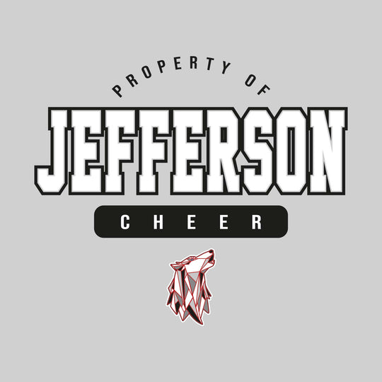 Jefferson Middle School - Cheer - Property of Jefferson Cheer with Lower Mascot