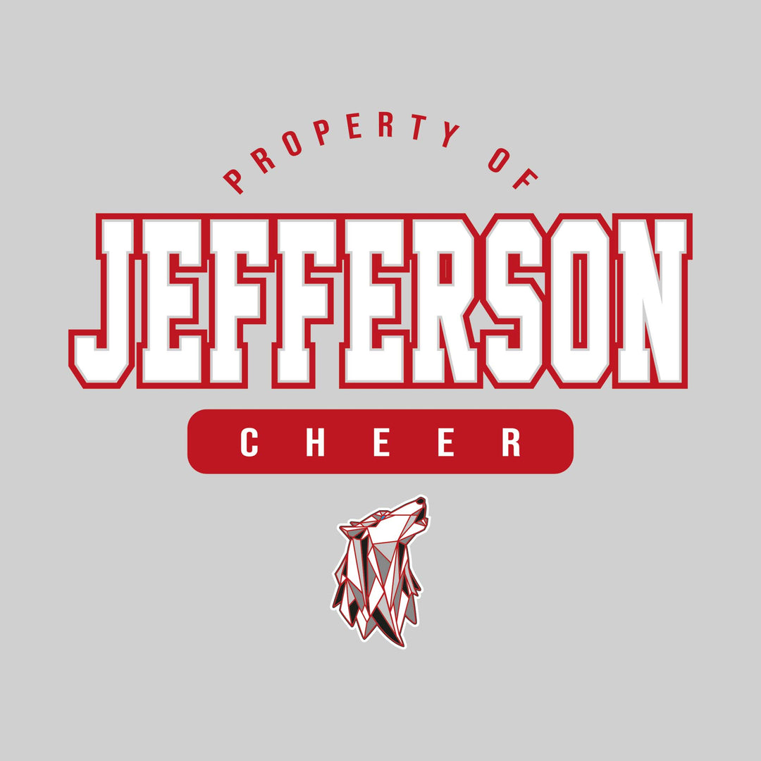 Jefferson Middle School - Cheer - Property of Jefferson Cheer with Lower Mascot
