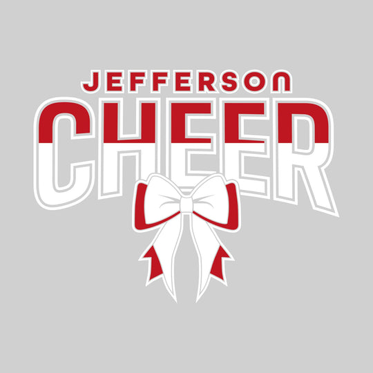 Jefferson Middle School - Cheer - Split-Color Jefferson Cheer with Bow