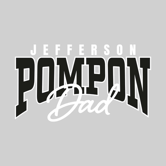 Jefferson Middle School - Poms - Jefferson Pompon Dad - Arched Text