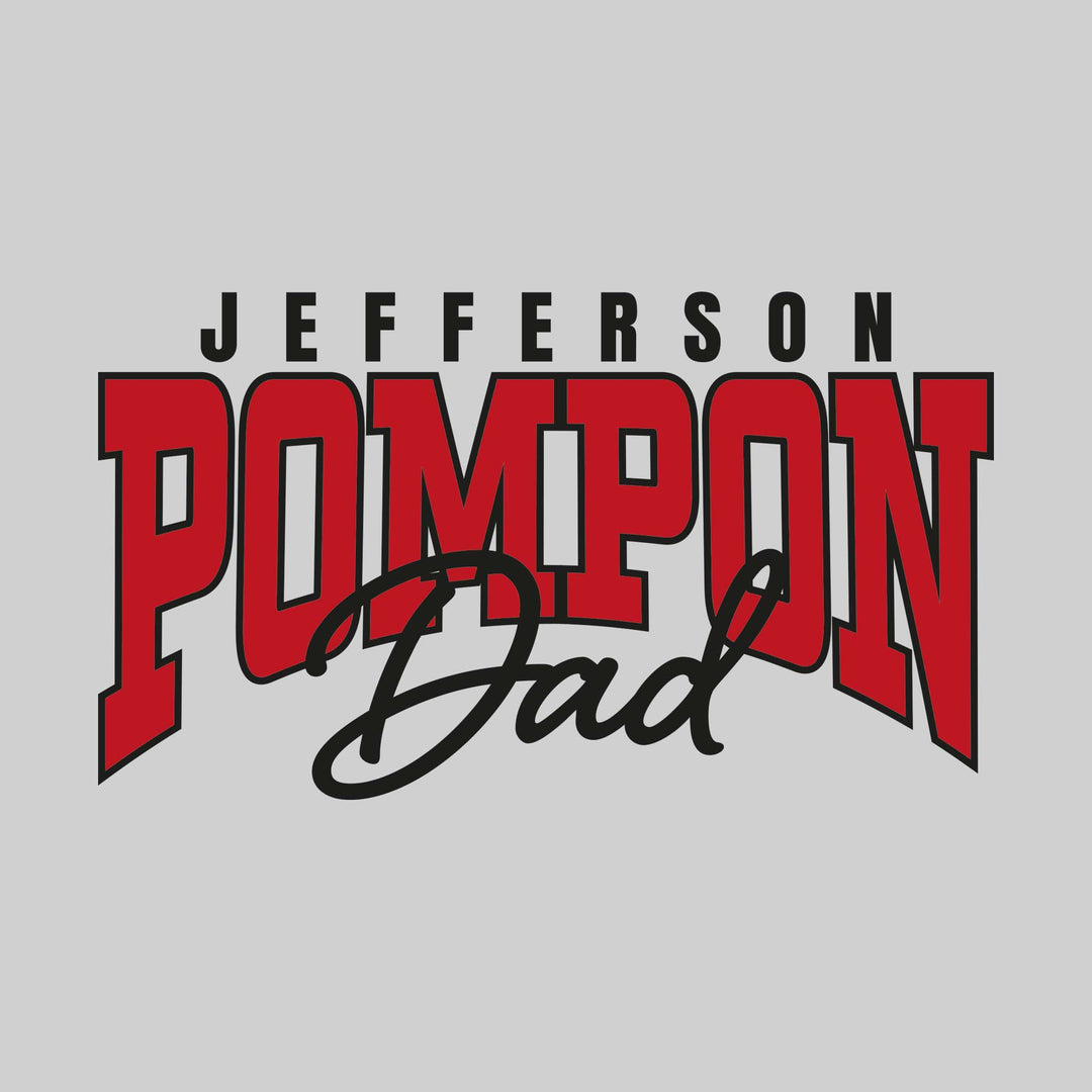 Jefferson Middle School - Poms - Jefferson Pompon Dad - Arched Text