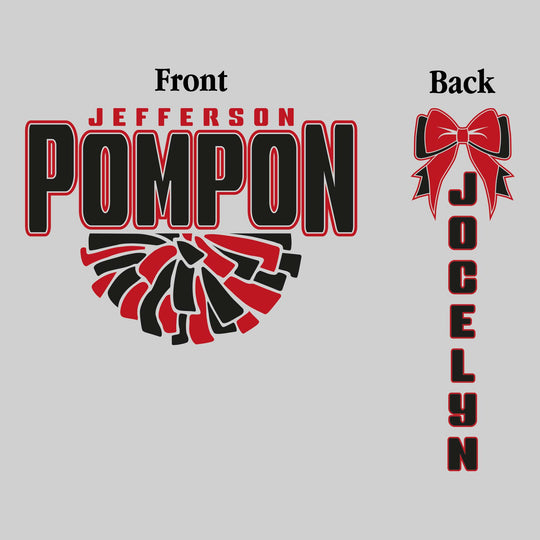 Jefferson Middle School - Poms - Jefferson Pompon with Half Pom
