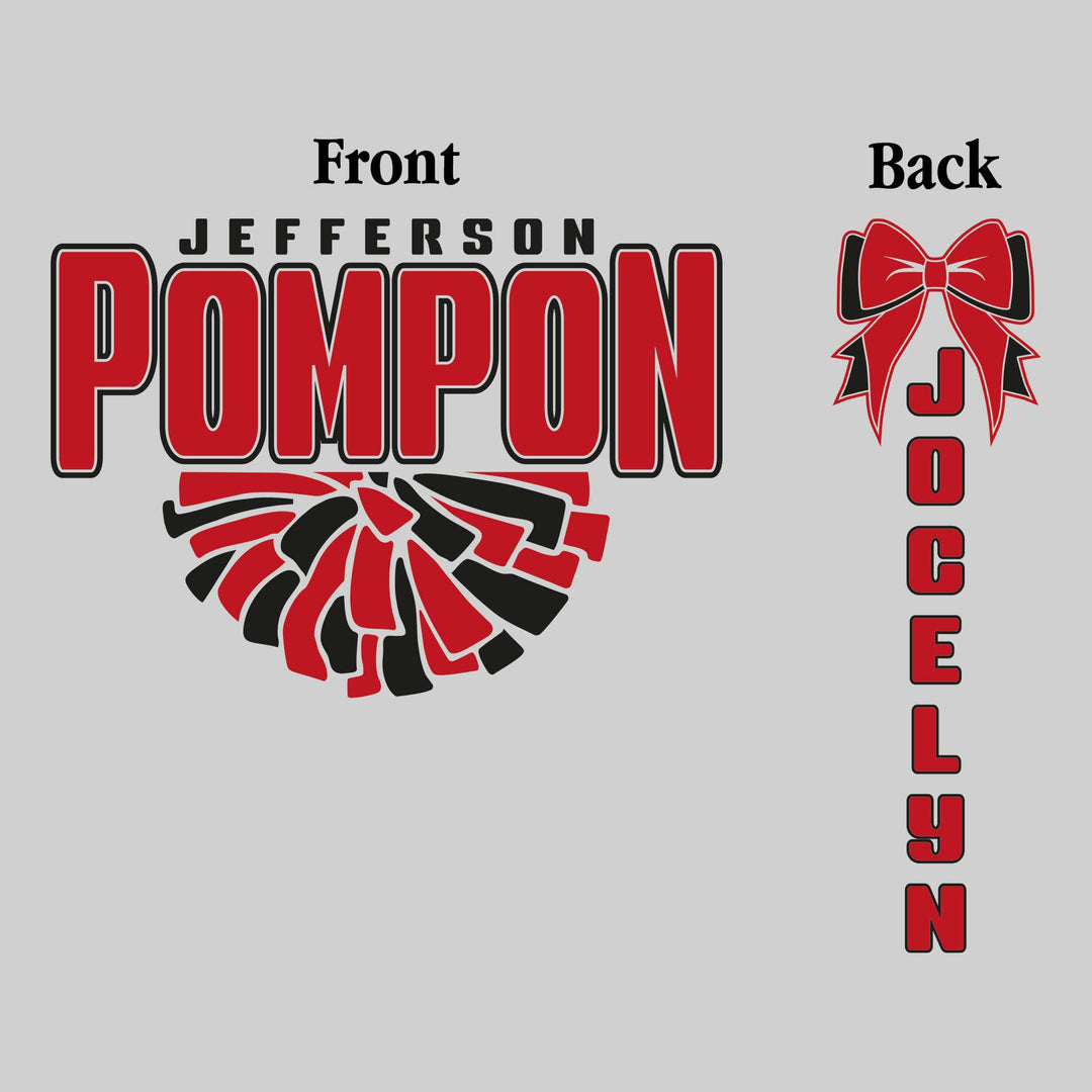 Jefferson Middle School - Poms - Jefferson Pompon with Half Pom