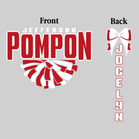 Jefferson Middle School - Poms - Jefferson Pompon with Half Pom