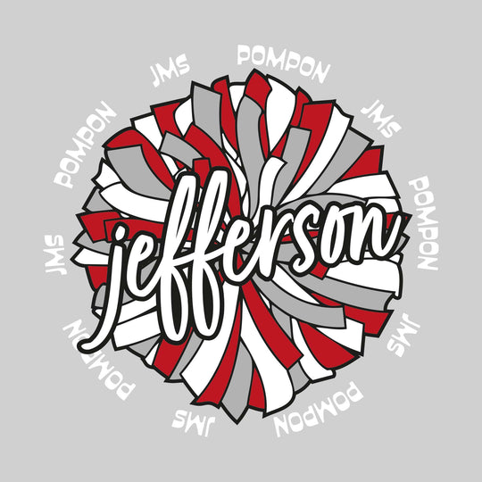 Jefferson Middle School - Poms - Oversized Pom with Circular JMS Pompon Text