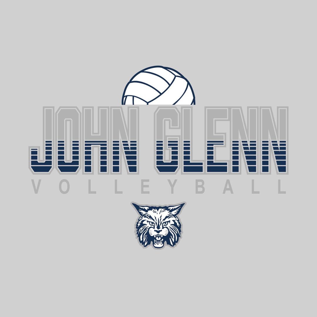 John Glenn Bobcats - Volleyball - Striped John Glenn with Mascot