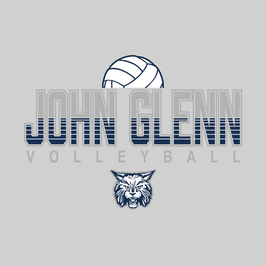 John Glenn Bobcats - Volleyball - Striped John Glenn with Mascot