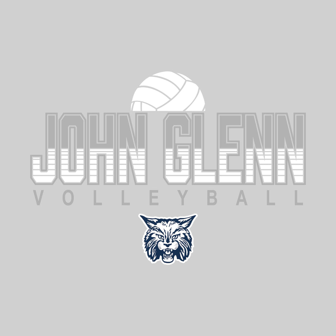 John Glenn Bobcats - Volleyball - Striped John Glenn with Mascot