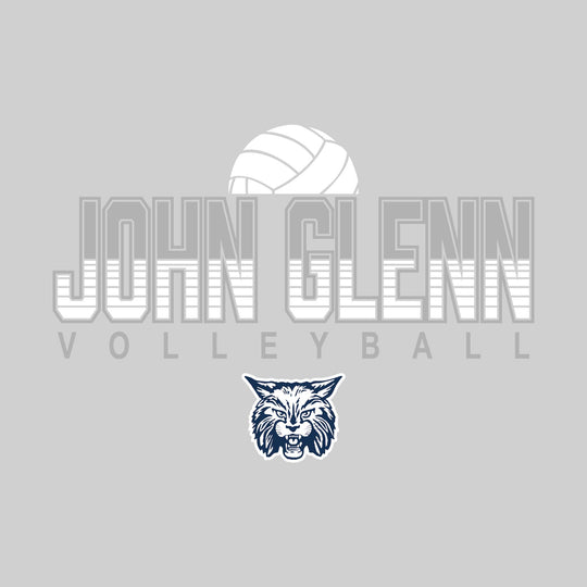 John Glenn Bobcats - Volleyball - Striped John Glenn with Mascot