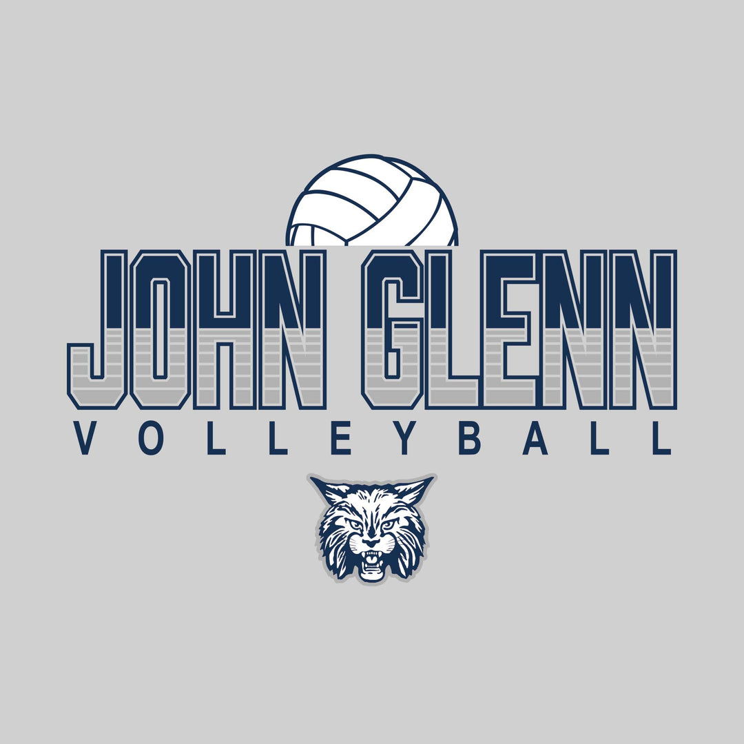 John Glenn Bobcats - Volleyball - Striped John Glenn with Mascot
