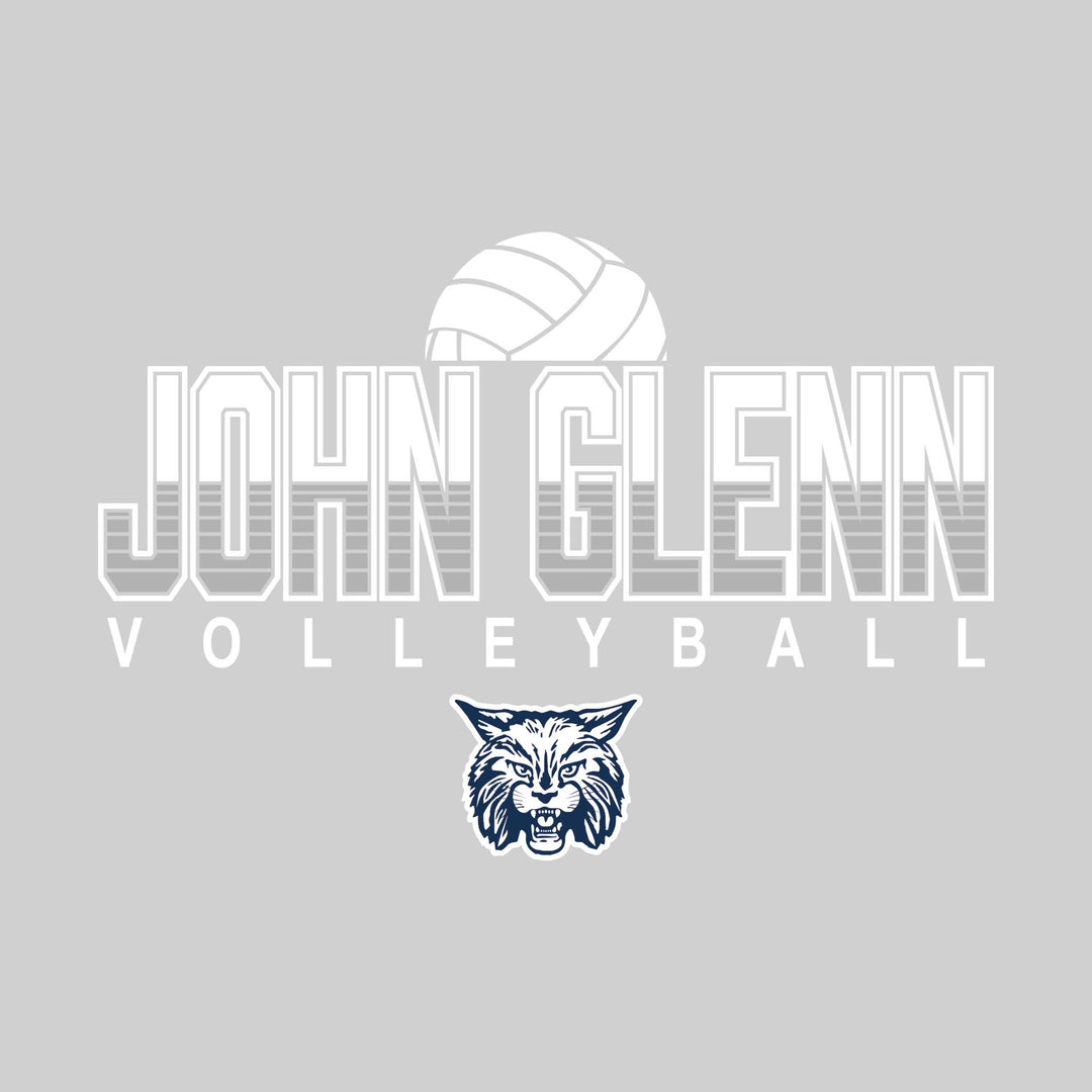 John Glenn Bobcats - Volleyball - Striped John Glenn with Mascot