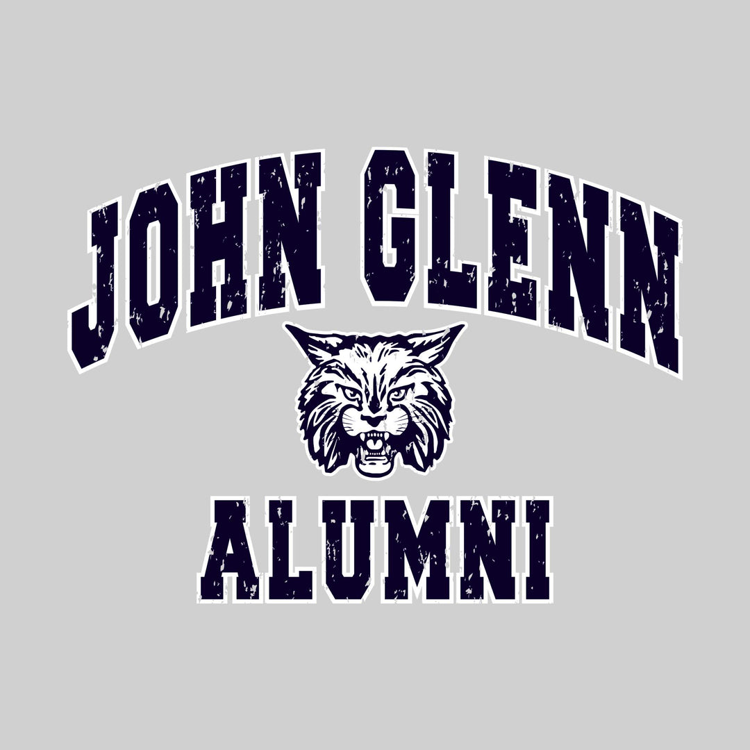 John Glenn Bobcats - Alumni - Arched School Name Over Mascot