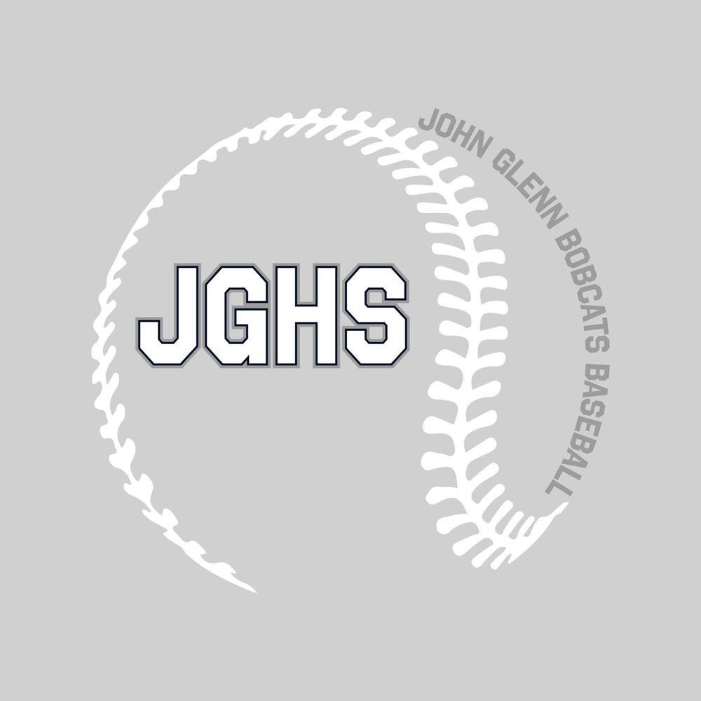 John Glenn Bobcats - Baseball - Baseball Stitches with School Name