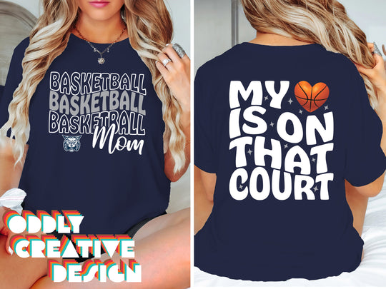 John Glenn Bobcats - Basketball - Basketball Mom - My Heart is on That Court