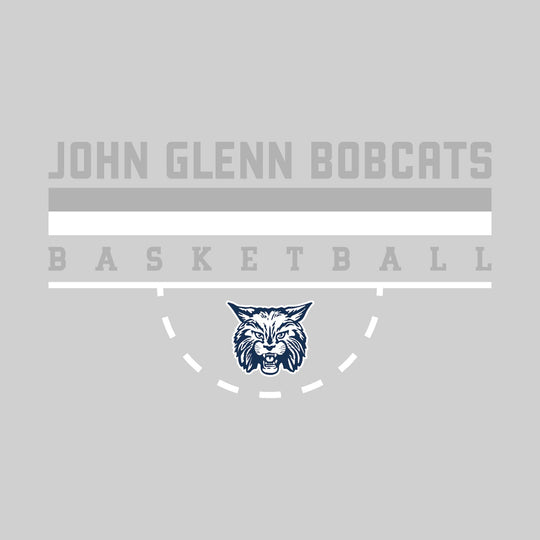 John Glenn Bobcats - Basketball - Double Color Lines with Free-Throw Half Circle