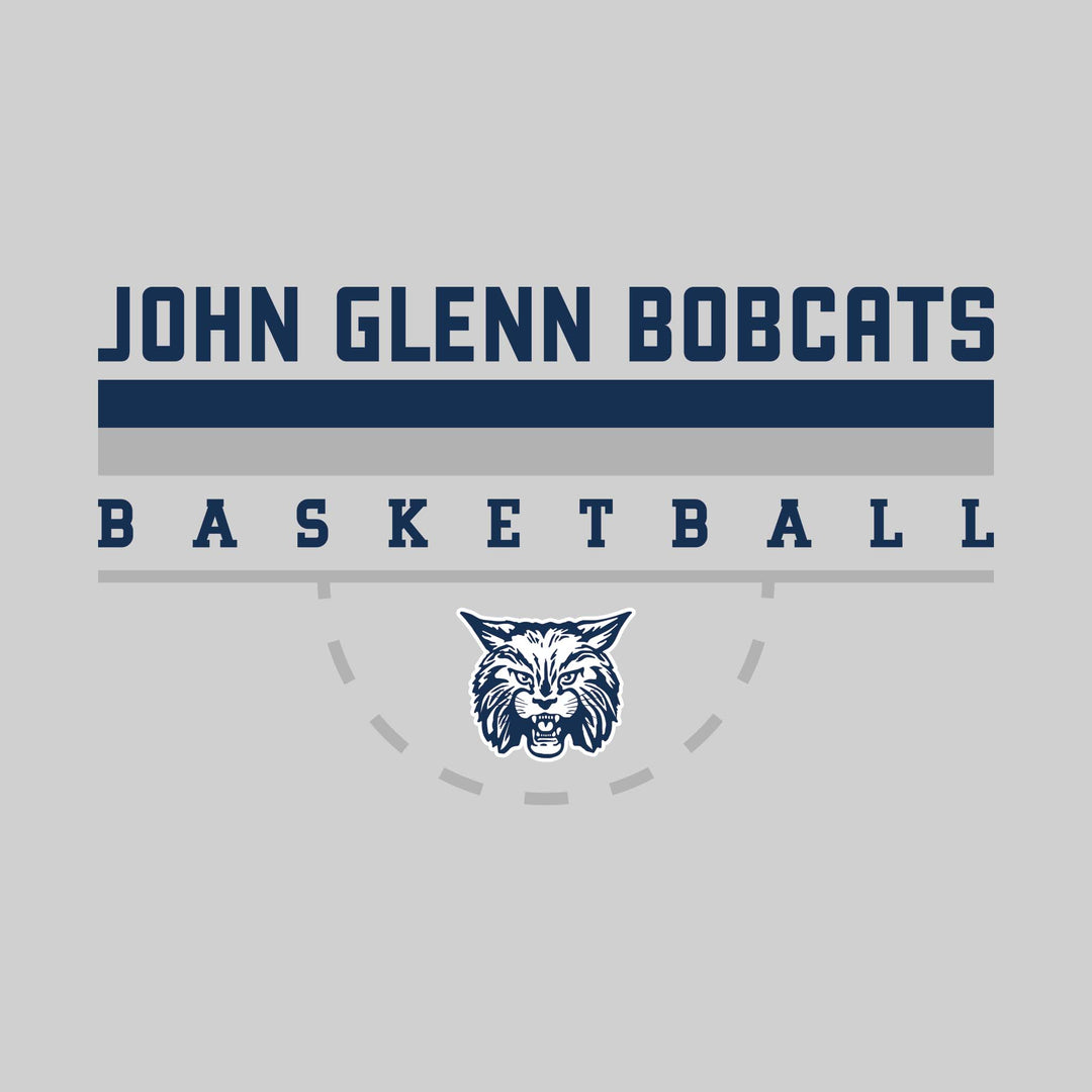 John Glenn Bobcats - Basketball - Double Color Lines with Free-Throw Half Circle