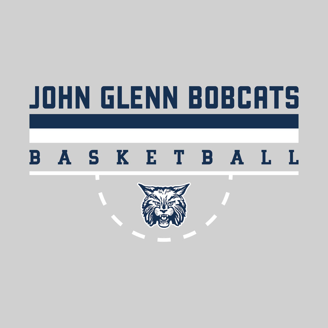 John Glenn Bobcats - Basketball - Double Color Lines with Free-Throw Half Circle