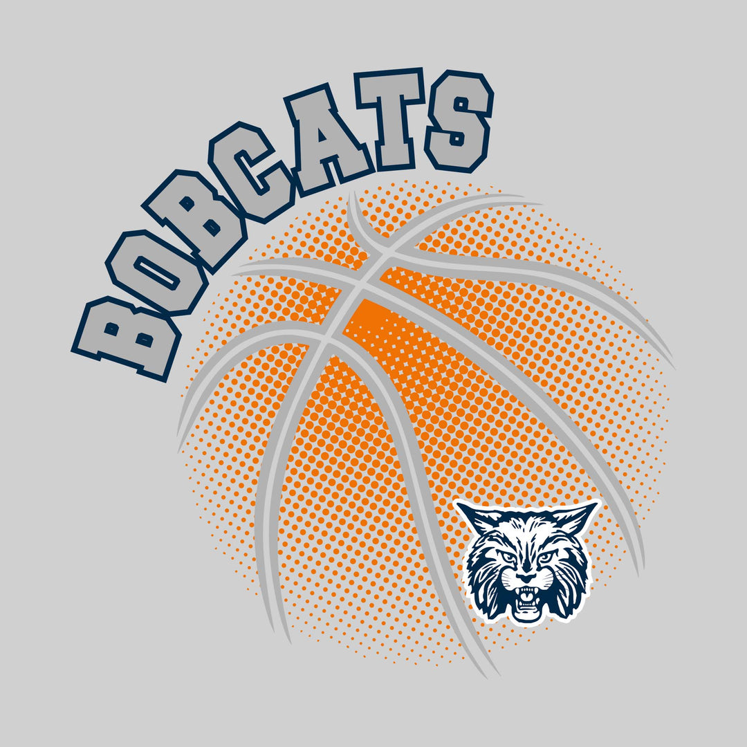 John Glenn Bobcats - Basketball - Halftone Basketball with Mascot