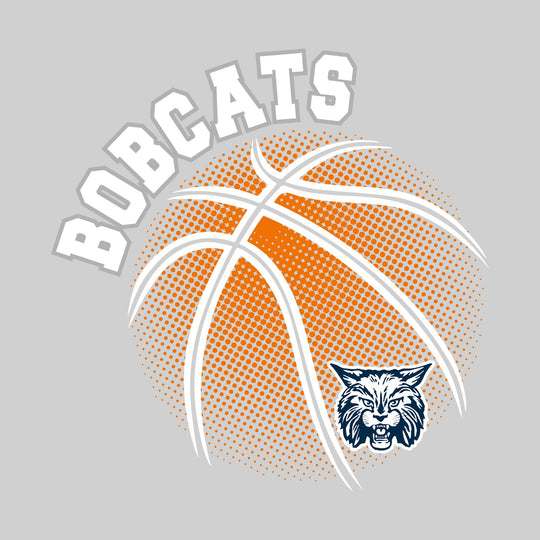 John Glenn Bobcats - Basketball - Halftone Basketball with Mascot