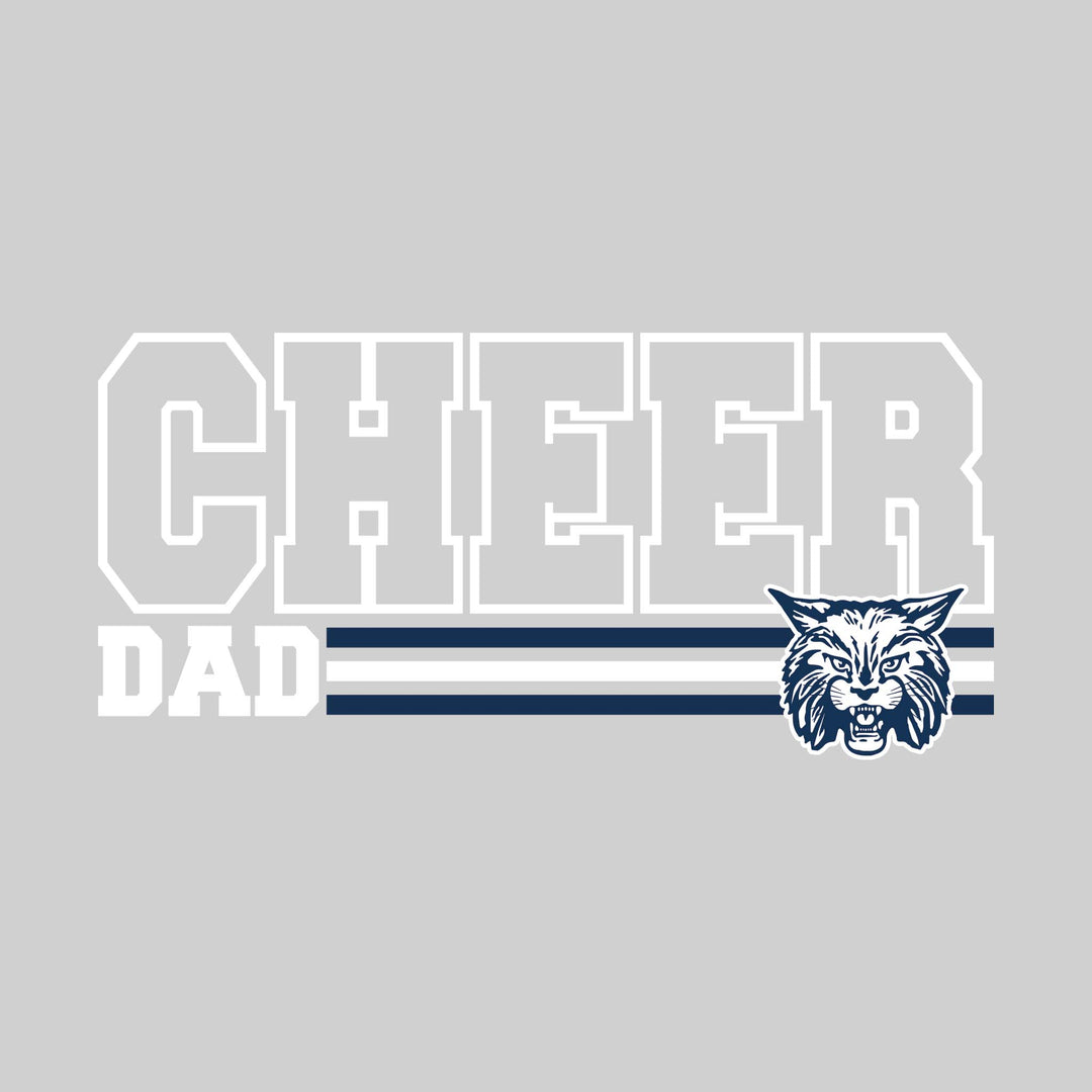 CMMS Bobcats - Cheer - Cheer Dad - Outlined Cheer with Color Bars