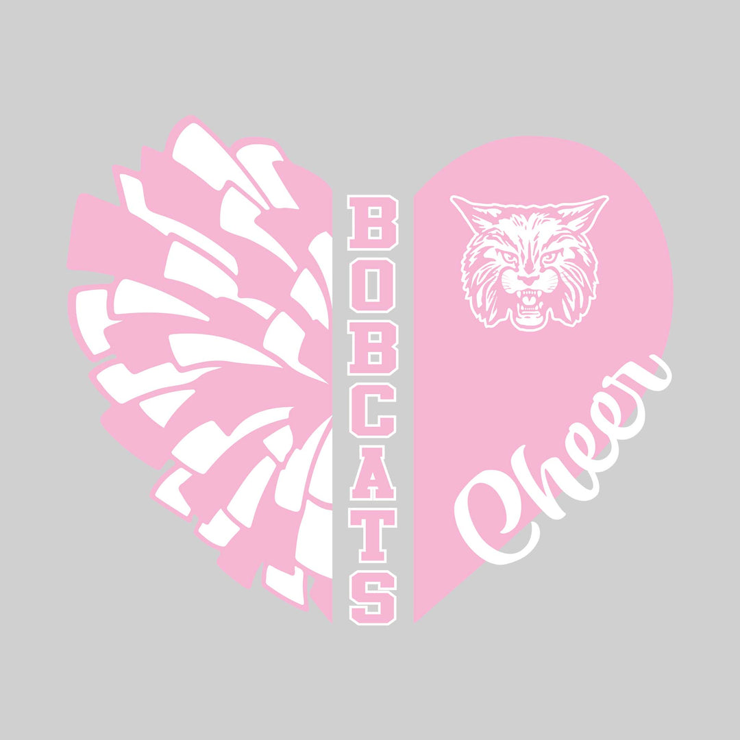 CMMS Bobcats - Cheer - Cheer Heart with Mascot