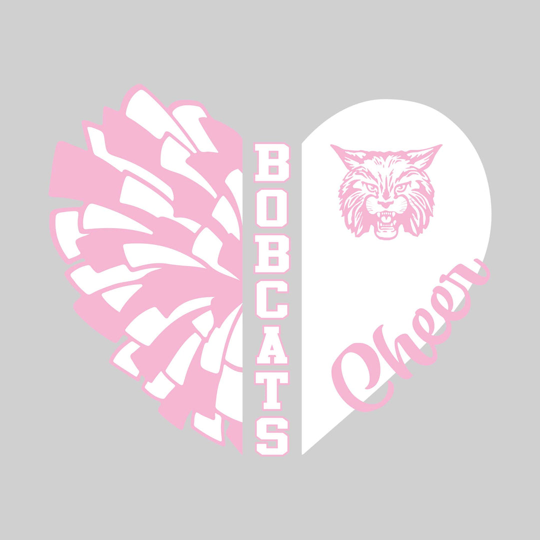 CMMS Bobcats - Cheer - Cheer Heart with Mascot