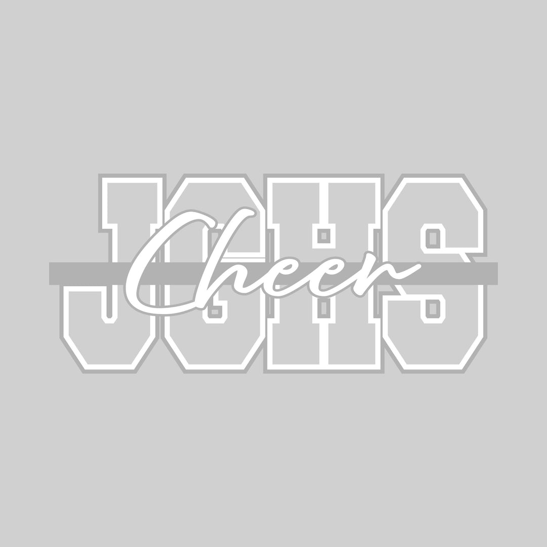 John Glenn Bobcats - Cheer - Outlined JGHS with Cursive Cheer and Color Bar